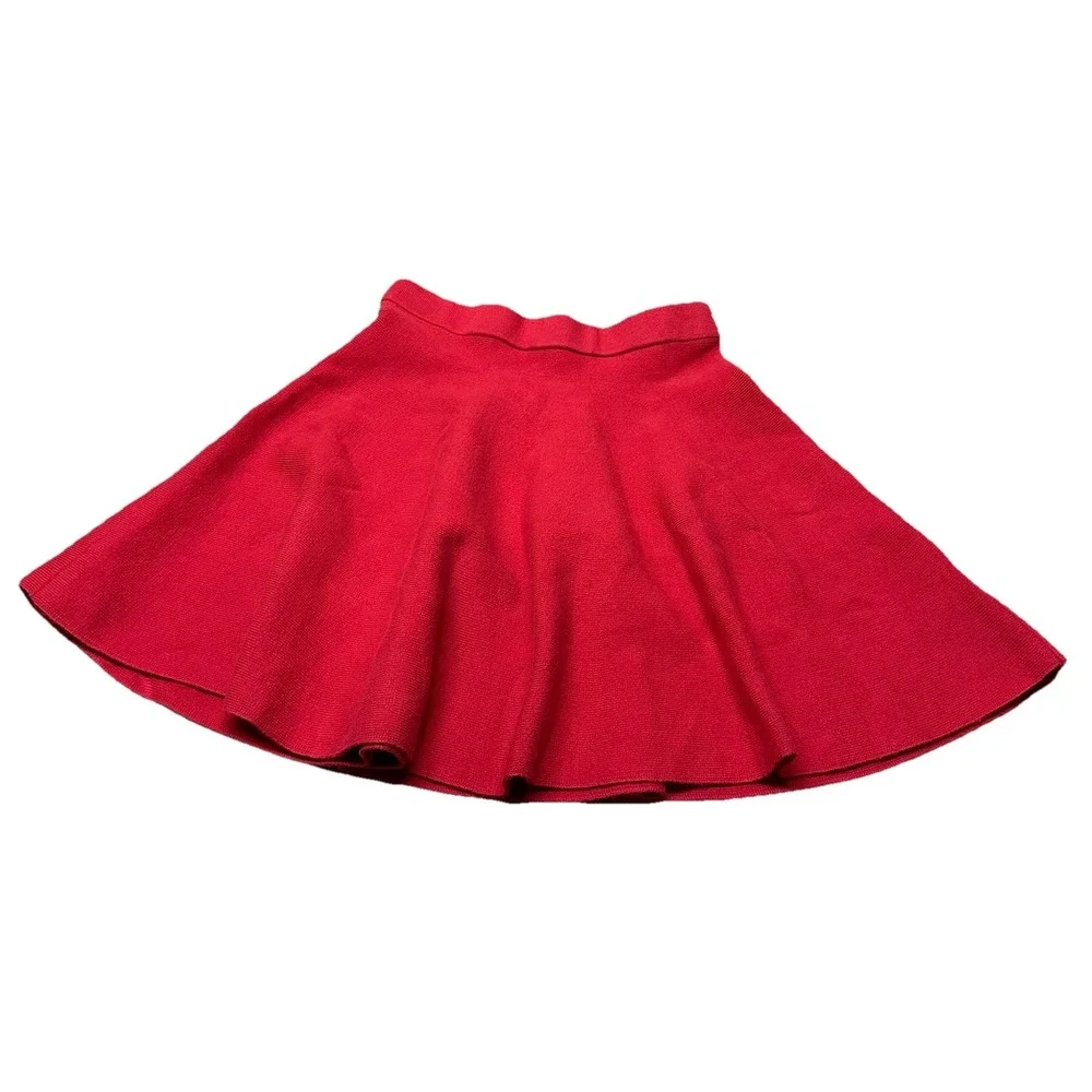 Gap Kids‎ Red Pleated Holiday Skirt Cotton Thick Stretch Girls XXL (14-16)